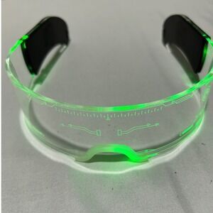 LED Cyberpunk Light Up Visor Glasses2050 Rave‎ Costume Halloween Party Glow Up